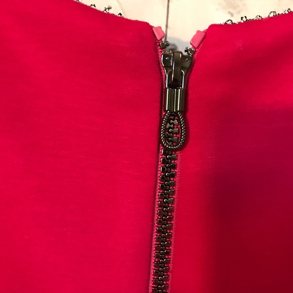 T Tahari hot pink midi dress. Women’s size 10. - Picture 5 of 12